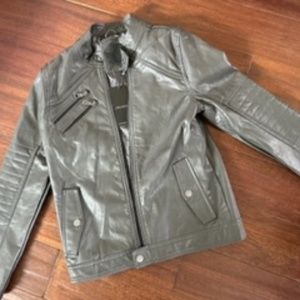 Grey Boys xl size 14 Leather Nordstrums Jacket